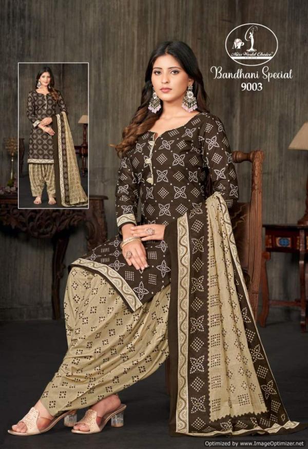 Miss World Bandhani Special Vol 9 Cotton Printed Dress Material